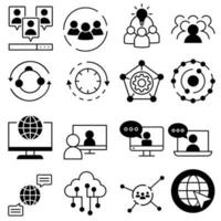 Conversation icon vector set. Communication illustration sign collection. Forum symbol or logo.
