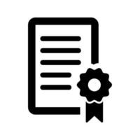 Certificate icon vector. License badge vector illustration symbol. Winner medal logo.