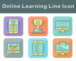 Online Learning Vector Icon Set