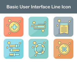 básico usuario interfaz vector icono conjunto