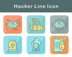 conjunto de iconos de vector de hacker