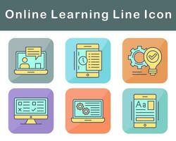 Online Learning Vector Icon Set