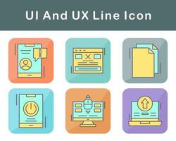 ui y ux vector icono conjunto