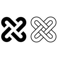 Interlocking icon vector set. combine illustration sign collection. interconnection symbol.