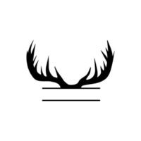 Deer vector icon. Elk illustration sign. horns symbol. hunting logo.