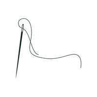 Sewing Needle icon vector. Needle Thread illustration sign. Sewing symbol. seamstress logo. vector