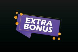 A purple banner that says extra bonus vector