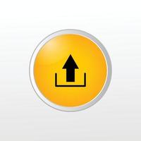 subir amarillo circulo lustroso icono aislado en blanco antecedentes vector