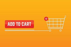 Online shopping concept add to cart vector illustration