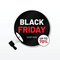 Black Friday sale with megaphone vector illustration.