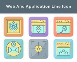 web y solicitud vector icono conjunto