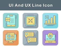 ui y ux vector icono conjunto