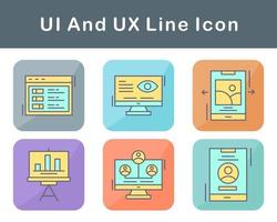 ui y ux vector icono conjunto