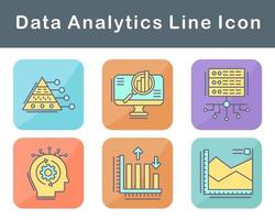 datos analítica vector icono conjunto