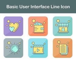 Basic User Interface Vector Icon Set