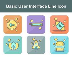 básico usuario interfaz vector icono conjunto