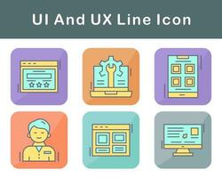 ui y ux vector icono conjunto