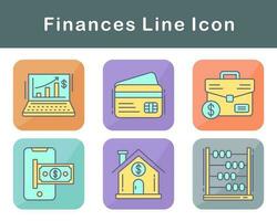 finanzas vector icono conjunto