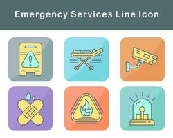 emergencia servicios vector icono conjunto