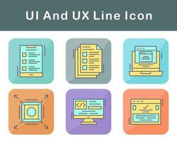 ui y ux vector icono conjunto