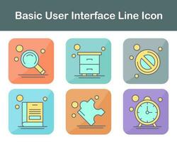 Basic User Interface Vector Icon Set