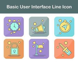 Basic User Interface Vector Icon Set