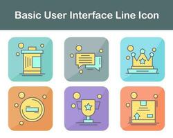 Basic User Interface Vector Icon Set