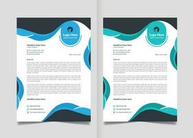 Corporate Business Modern Letterhead Design Template. vector