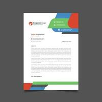 Minimal Corporate Business Modern Letterhead Design Template Creative Abstract Letter Concept 4 Color. vector