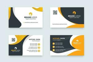 Modern Professional Business Card Template Creative Concept Visiting Design. vector