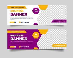 Modern business banner vector template