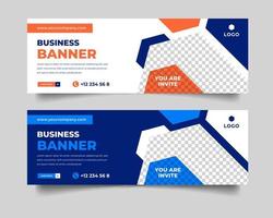 Modern business banner vector template