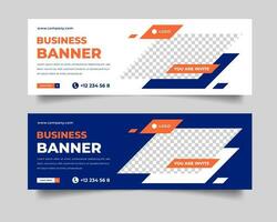 Modern business banner vector template