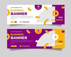 Modern business banner vector template