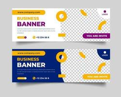 Modern business banner vector template