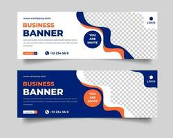 Modern business banner vector template