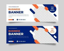 Modern business banner vector template