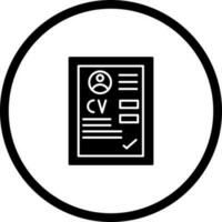 icono de vector de cv