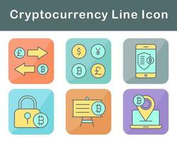 bitcoin y criptomoneda vector icono conjunto