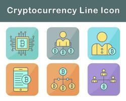 Bitcoin And Cryptocurrency Vector Icon Set