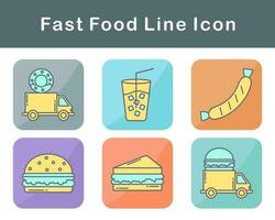 Fast Food Vector Icon Set