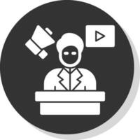 diseño de icono de vector de director de medios