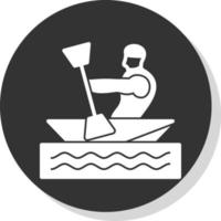 Kayaking Vector Icon Design