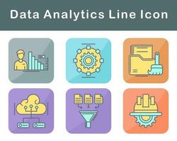 datos analítica vector icono conjunto