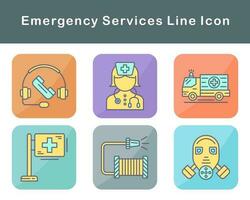 emergencia servicios vector icono conjunto