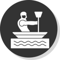 Canoeing Vector Icon Design