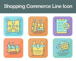 compras comercio vector icono conjunto