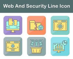 web y seguridad vector icono conjunto