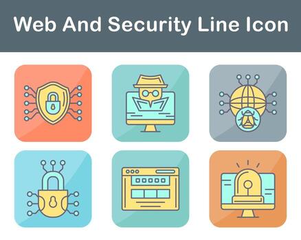 Web And Security Vector Icon Set