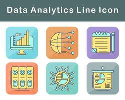 datos analítica vector icono conjunto